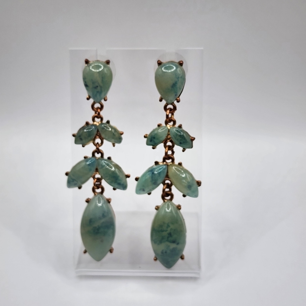 Glass Dangle Chandelier Earrings